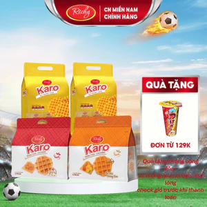 Combo 4 karo sợi gà, karo phô mai, karo bơ trứng giòn, bánh kẹo Richy