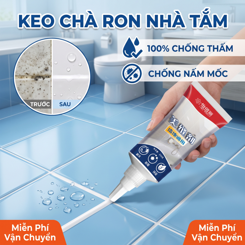 🚚Có sẵn giao nhanh🚚 Keo chà ron gạch 250ml chống thấm, chống mốc, keo trám khe nhà tắm nhà bếp bền đẹp lâu dài
