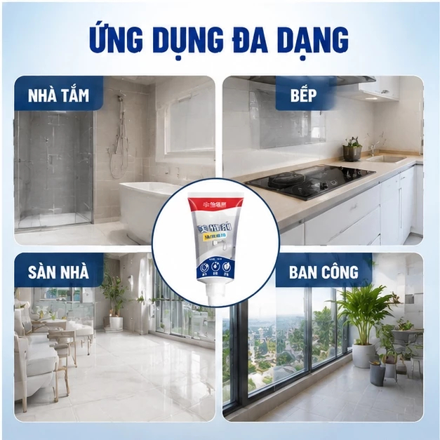 🚚Có sẵn giao nhanh🚚 Keo chà ron gạch 250ml chống thấm, chống mốc, keo trám khe nhà tắm nhà bếp bền đẹp lâu dài