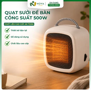 Máy Sưởi Mini 500W Nhỏ Gọn, Quạt Sưởi Làm Ấm Nhanh Cho Phòng Ngủ & Văn Phòng, Tiết Kiệm Điện