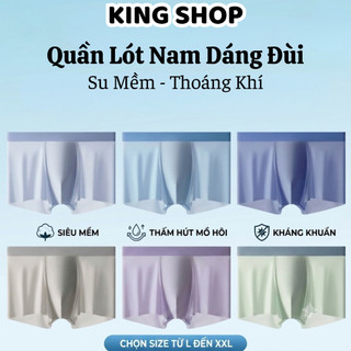 Quần Lót Nam Thun Lạnh Boxer Mỏng Nhẹ Mềm Mát, Quần Sịp Dáng Đùi Không Viền Thoáng Khí Co Giãn 4 Chiều King Shop N-2259