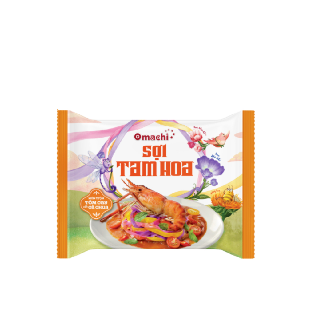 [Hàng tặng không bán] Gói Omachi Sợi Tam Hoa Vị Tôm Cay Xốt Cà Chua 69gr