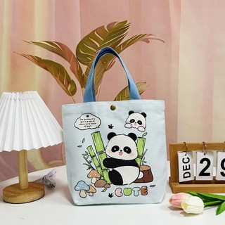 Túi Vải Canvas Nhỏ Túi Tote Đi Học Dạo Phố Dễ Thương MEILI STORE