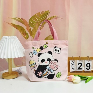 Túi Vải Canvas Nhỏ Hoạt Hình Túi Tote Đi Học Dạo Phố Dễ Thương MEILI STORE