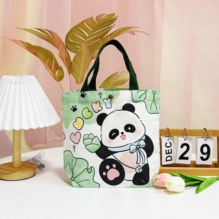 Túi Vải Canvas Nhỏ Hoạt Hình Túi Tote Đi Học Dạo Phố Dễ Thương MEILI STORE