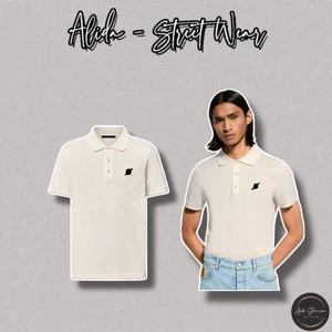 ⚡️[Hight Quality] Áo Polo Len 1 White Shirts Nam Nữ - Điểm Nhấn Caro Nổi Phối Màu Cao Cấp Chữ Thêu Loại 1