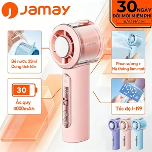 Quạt Phun Sương JAMAY MF20 Động Cơ 10500 RPM, Gió Mạnh 8.3 Tốc Độ, Phun Sương Dưỡng Ẩm, Pin 4000mAh Dùng 11.5 Giờm/s, 19