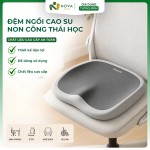 Đệm Ngồi Cao Su Non Công Thái Học|Giảm Đau Lưng, Bảo Vệ Cột Sống, Êm Ái, Thoáng Khí
