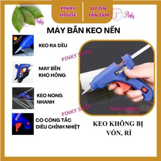 MÁY BẮN KEO SÚNG BẮN KEO NẾN SILICON 20W-60W TO NHỎ LOẠI TỐT CÓ CÔNG TẮC DÙNG DÁN GỖ, VẢI NỈ, GIẤY HANDMADE DIY SỬA CHỮA