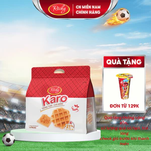 Bánh trứng tươi - chà bông KARO Richy Sợi thịt gà bịch 6 chiếc 156gr (26g/chiếc)