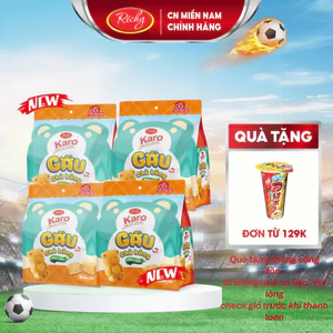 Combo 4 bịch bánh Karo Gấu chà bông, HSD 45 ngày - cân nhắc khi đặt SLL