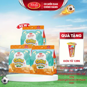 Combo 3 Karo Gấu chà bông, Bánh kẹo Richy