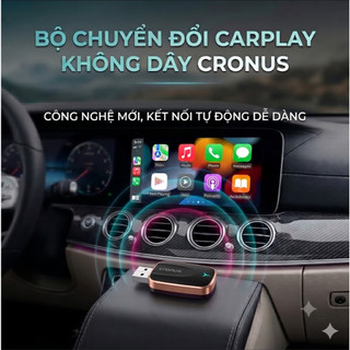 Bộ chuyển đổi Usb Carplay không dây Cronus chính hãng - WIFI 6+Bluetooth 5.4 , Có Update OTA