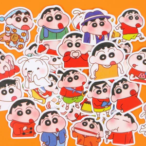 Bộ 40 Sticker Shin-chan Dễ Thương - Dán Trang Trí Sổ Tay Diy, Nhãn Dán Sticker Shin