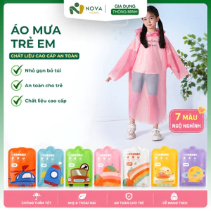 Set 7 Chiếc Áo Mưa Giấy Siêu Dai Gấp Gọn Có Thể Tái Sử Dụng, Áo Mưa 1 Lần Cho Trẻ Em Xinh Xắn