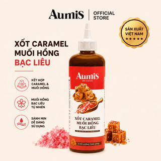 Xốt Caramel Muối Hồng Aumis 640gr – Béo Mặn Cân Vị, Chuẩn Pha Chế & Làm Bánh Cho Gia Đình, Quán Cafe