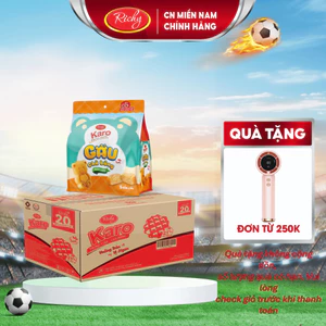 Thùng 60 bánh karo gấu chà bông 100g, 5 bánh/ túi, date 45 ngày