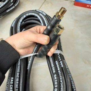 Dây Rửa Xe Áp Lực Cao LÕI THÉP 10,15,20m ren 13mm, ống dây xịt rửa xe cho máy curoa kéo