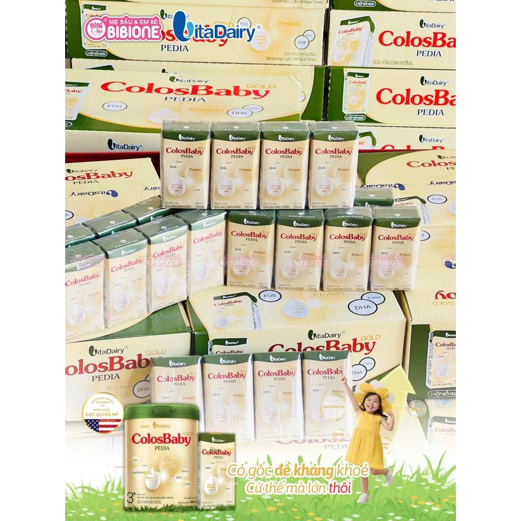 [THÙNG 24/48 HỘP] Sữa uống dinh dưỡng ColosBaby Pedia 110ml - VitaDairy