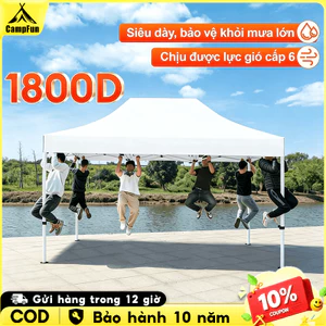 Nhà Bạt Di Động Gấp Gọn 3M X 3M; 3M x 6M Che Nắng Mưa Ngoài Trời, Khung Thép Sơn Tĩnh Điện