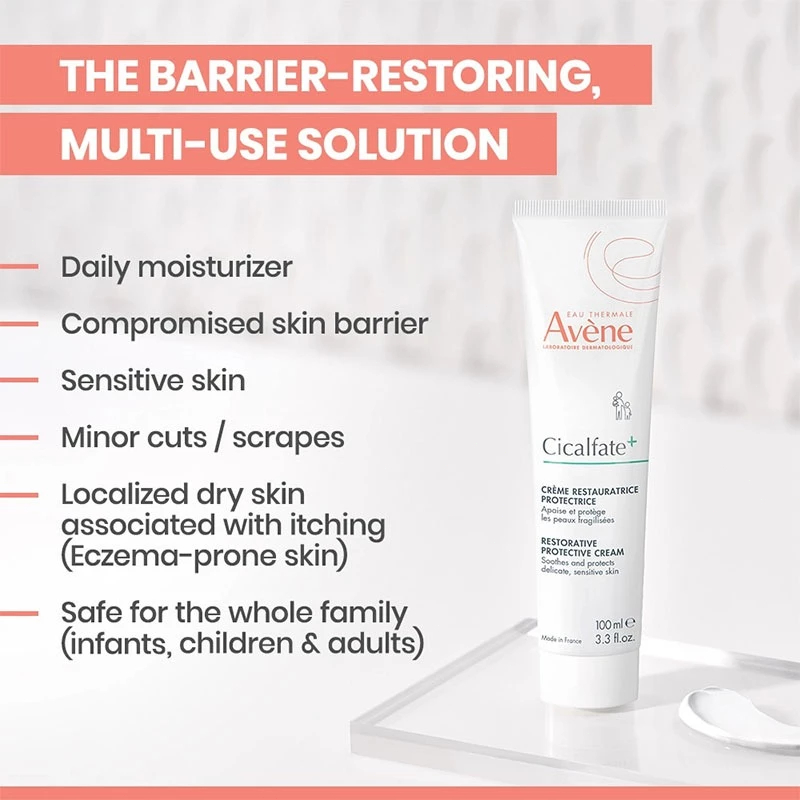 Kem phục hồi Avène 100ml/Cicalfate+ Repairing Protective Cream hồi da kích ứng trầy xước da nhạy cảm