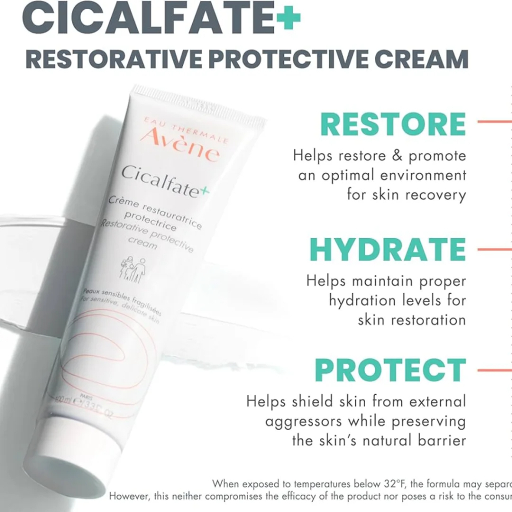 Kem phục hồi Avène 100ml/Cicalfate+ Repairing Protective Cream hồi da kích ứng trầy xước da nhạy cảm