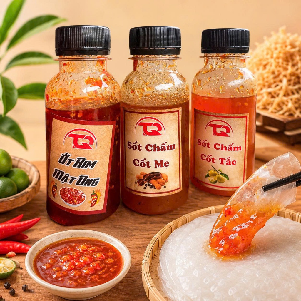 3 Vị Nước Sốt Thần Thánh Chấm Bánh Tráng Siêu Ngon - Ớt Rim Mật Ong, Sốt Tắc, Sốt Me - Ăn Siêu Dính