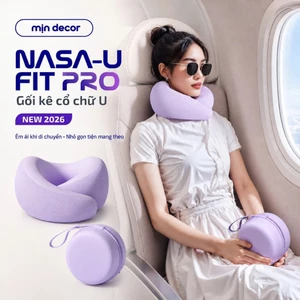 Gối Kê Cổ Chữ U Memory Foam NASA-U FIT PRO Mịn Decor, Giảm Đau Mỏi Cổ Vai Gáy Dùng Văn Phòng, Du Lịch