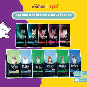 Hạt Cho Mèo Reflex Plus Túi 1.5kg - Thức Ăn Hạt Cao Cấp, Hỗ Trợ Tiêu Hóa & Đẹp Lông