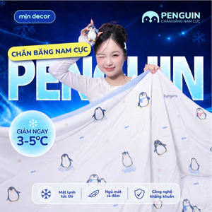 Chăn Băng Nam Cực PENGUIN Mịn Decor, Chăn Điều Hoà Mát Lạnh, Chăn Thun Lạnh Điều Hòa