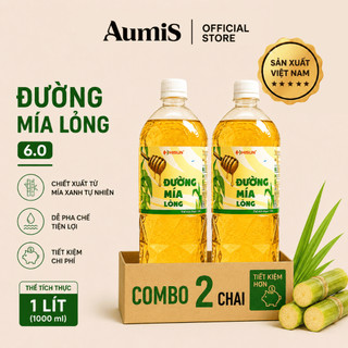 Combo 2 Chai Đường Mía Xanh Hisun 1 Lít Độ Ngọt 6.0 – Đường Nước Pha Trà Trái Cây, Trà Sữa Cho Quán