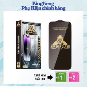 Kính cường lực KingKong SUPER GLASS dành cho iPhone X/ XSMax/ 11/12/13/14/15/16/17 ProMax