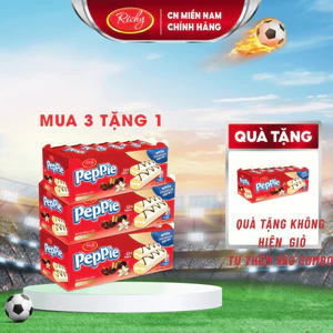 VỊ MỚI | MUA 3 TẶNG 1] Tổng 4 gói Bánh phủ socola Peppie Richy vị Vani loại khay 360g