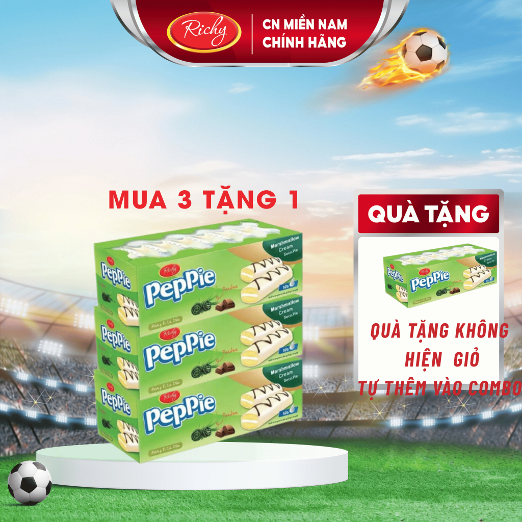 [MUA 3 TẶNG 1]  Bánh peppie khay vị lá dứa 360g