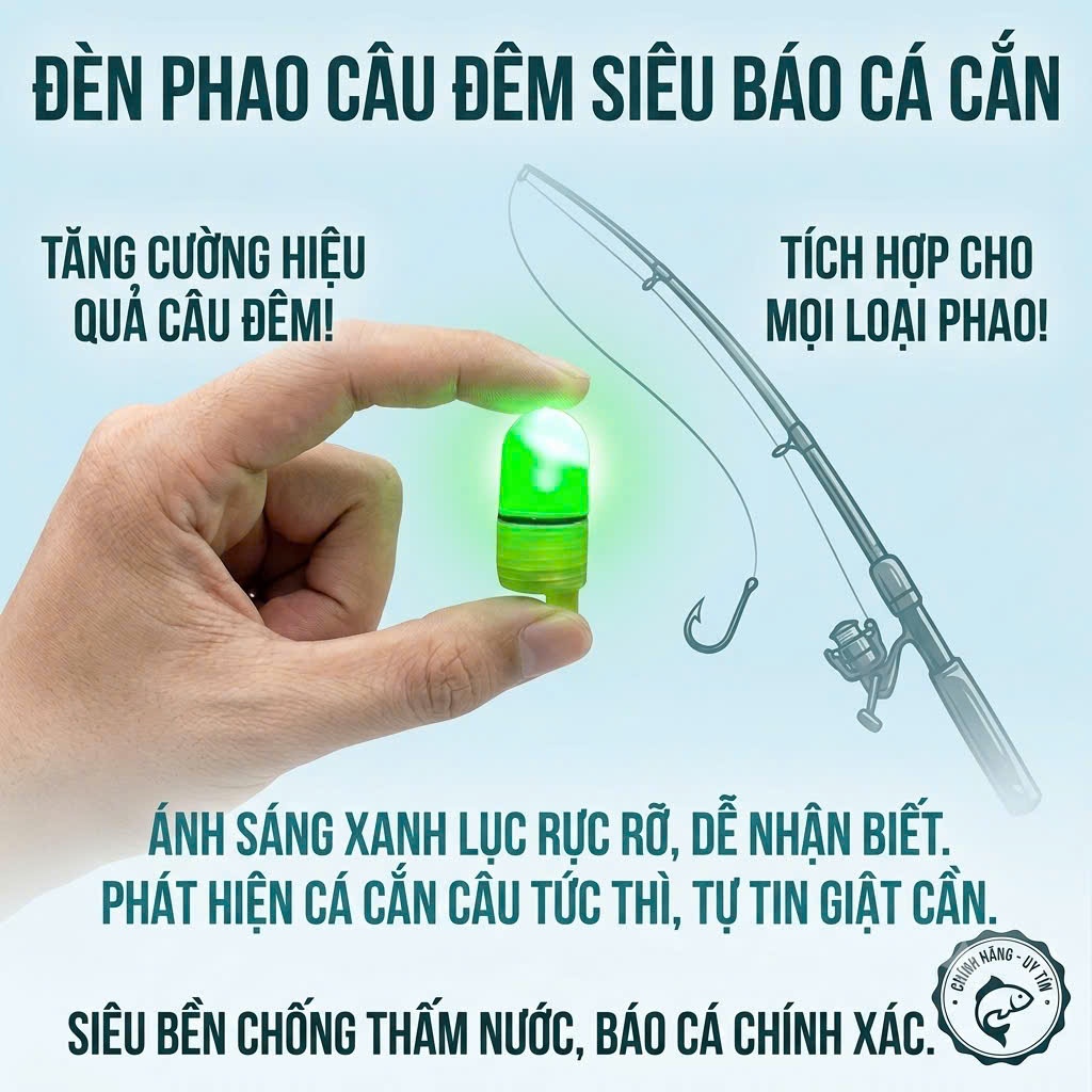 ĐÈN GẮN CHUÔNG BÁO CÁ CÂU CÁ CÂU ĐÊM