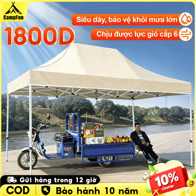Nhà Bạt Di Động Gấp Gọn ;dùng ngoài chợ, lều di động,Che Nắng Mưa Ngoài Trời