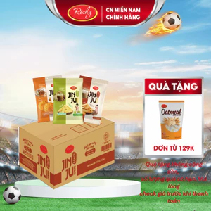 Thùng bánh gạo Jinju, Bánh gạo mật ong, Bánh gạo cốm sữa, Bánh gạo muối hồng, Bánh gạo bò tiêu, - Bánh kẹo Richy