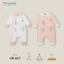 Body Dài Sơ Sinh Chất Liệu Cotton Bé Gái Cổ Bèo Cài Chéo 0-12M UR 417