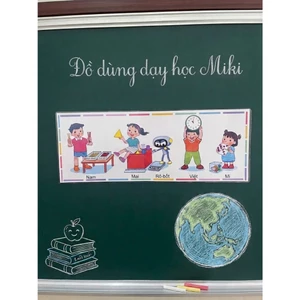 📚 Tranh Nhân Vật Bộ Sách Mới Ép Plastic | Nam - Mai - Rô-bốt - Việt - Mi | Đồ Dùng Dạy Học MIKI
