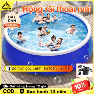 Bể bơi hơi gia đình cho trẻ em - Đáy chống trượt cao cấp, nhiều kích thước cho bé vui chơi an toàn