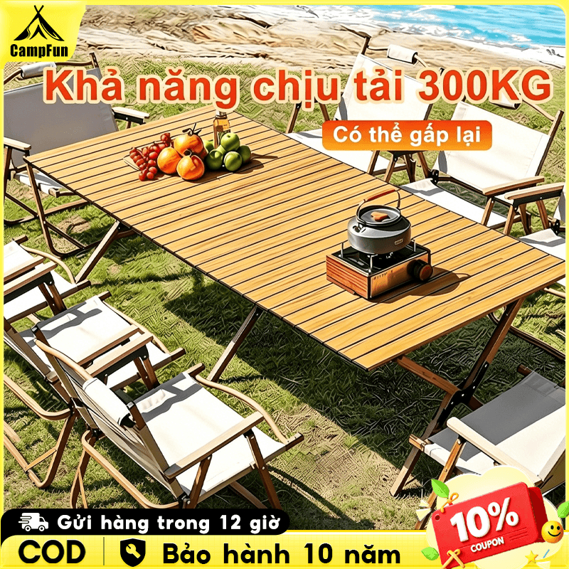 bàn gấp gọn camping, dã ngoại cắm trại du lịch ngoài trời hợp kim nhôm cao cấp siêu nhẹ khung chắc chắn