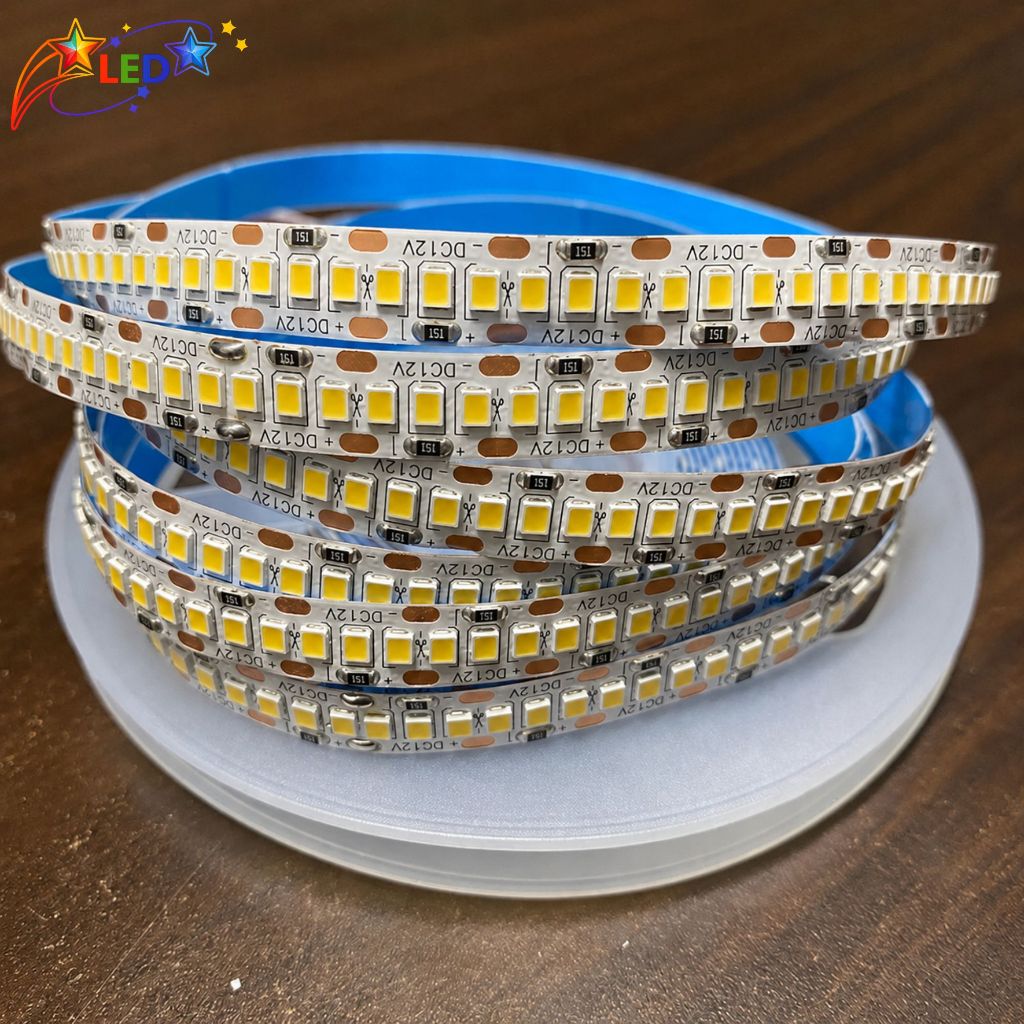 Cuộn LED 5m 12V 120 Mắt Chip LED Có Sẵn Keo Dán Siêu Sáng Cho Trang Trí Nội Thất