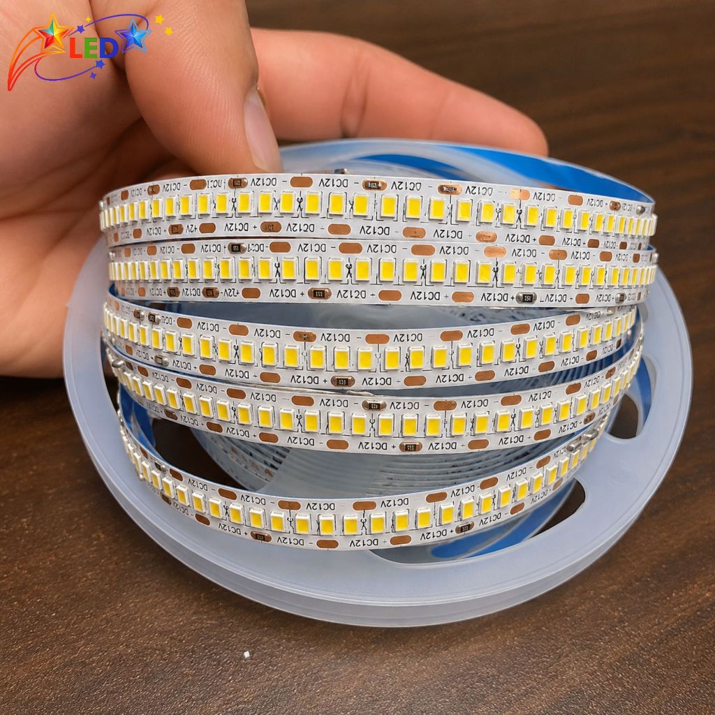 Cuộn LED 5m 12V 120 Mắt Chip LED Có Sẵn Keo Dán Siêu Sáng Cho Trang Trí Nội Thất