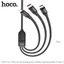 Cáp sạc Hoco U104 là mẫu dây sạc nhanh 3 trong 1 (Type-C, Lightning, Micro-USB) tiện lợi.