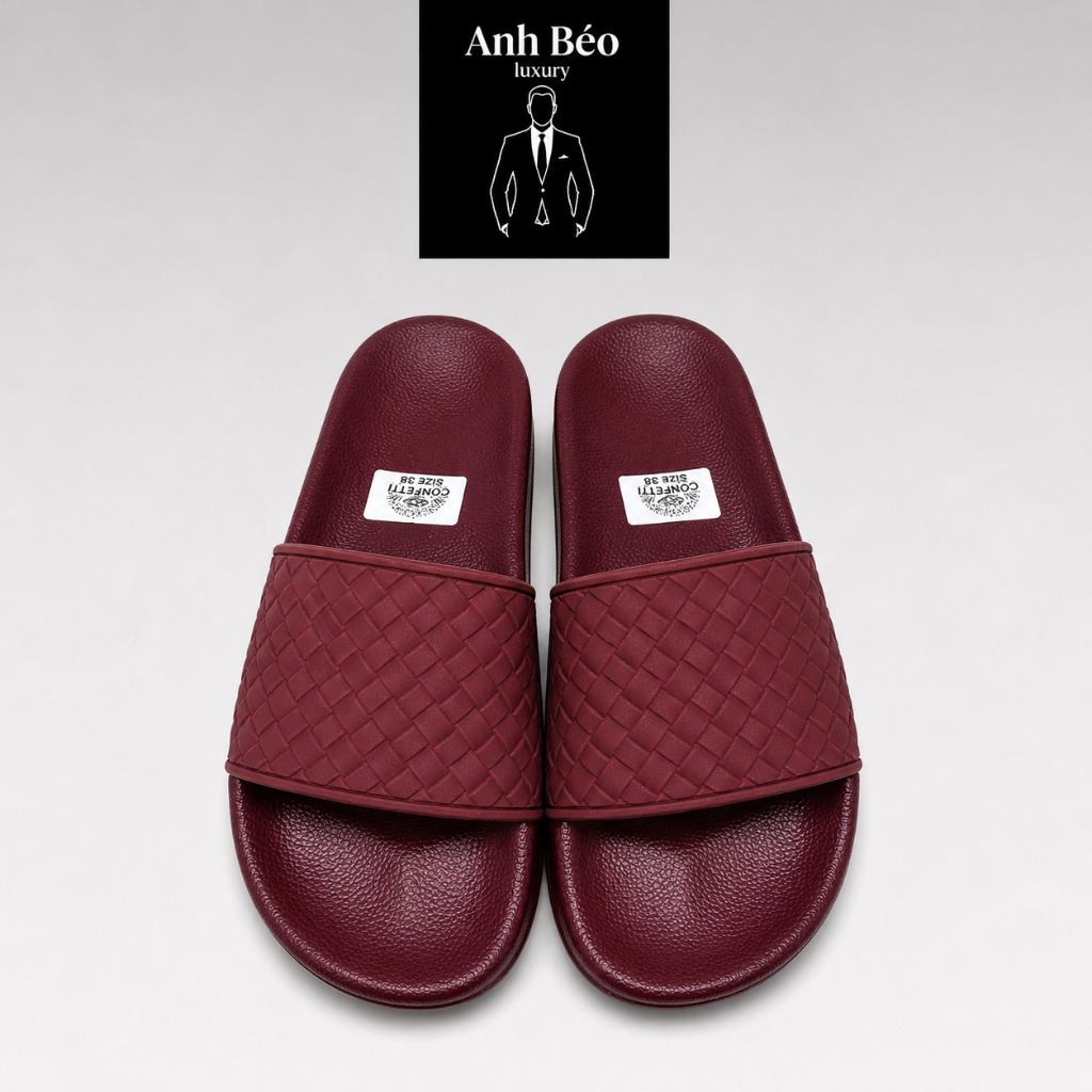 Dép Nam quai ngang - Quai Dép Dập Cao tầng - Đế Tăng Chiều Cao PU Chào Mừng 2026 Size 36-44