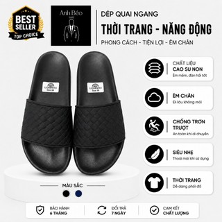 Dép Nam quai ngang - Quai Dép Dập Cao tầng - Đế Tăng Chiều Cao PU Chào Mừng 2026 Size 36-44