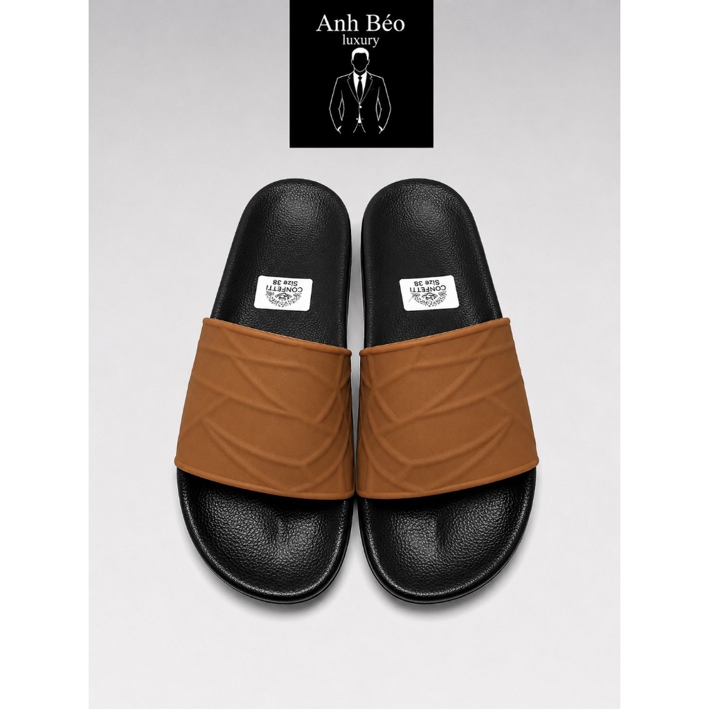 Dép quai ngang nam quai hoạ tiết mới mẻ , Dép Bản Mới Nhất Đủ Size 36-44