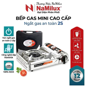 Bếp Gas Mini Du Lịch NaMilux NH-P3320AS/MLN-232SS│Ngắt Gas 2S - Giải Pháp Chống Nổ Lon Gas│Công Suất 2.6 Kw│Chính Hãng
