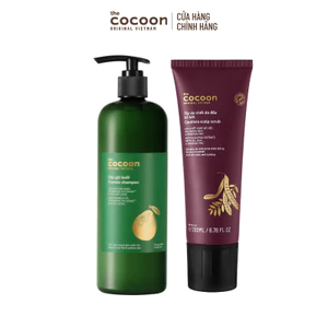 Combo Dầu gội chai 500ml + Tẩy da chết da đầu bồ kết Cocoon 200ml