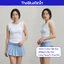 TheBlueTshirt - Áo thun phom dáng body fit cho nữ - Detachable Feather Rib Top - Women